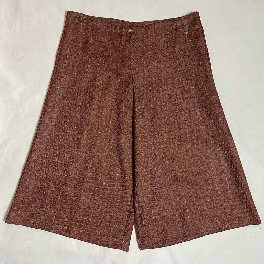 New Tempo Paris Plaid Culottes Pants Size 14